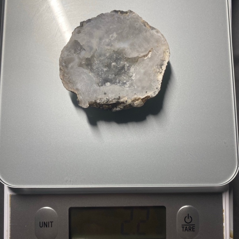 Natural Light Blue Tranca Geode Crystal